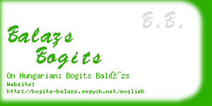 balazs bogits business card